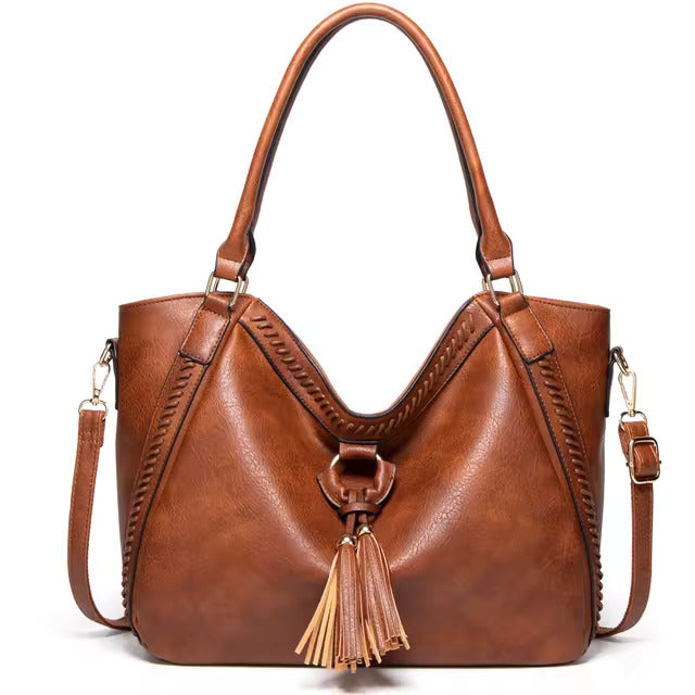 Francine - Elegant skuldertaske med kvastdesign