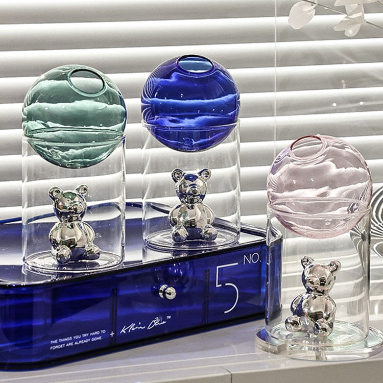 CosmicBear - Elegant glasvase med unikt design