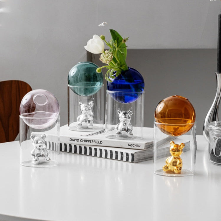 CosmicBear - Elegant glasvase med unikt design