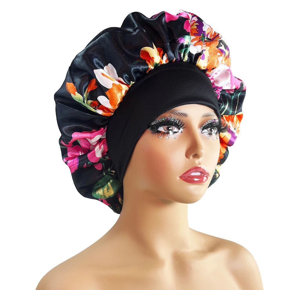 Vrouwen slaapmuts met bloemenprint