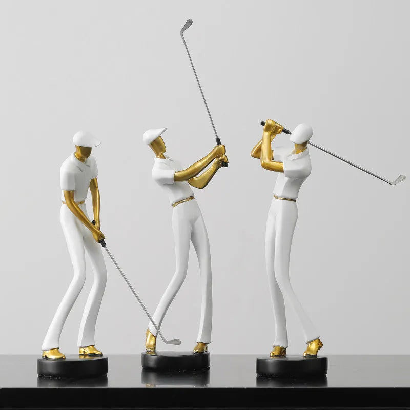 TeeStance - Elegant Golf Pose Skulptur