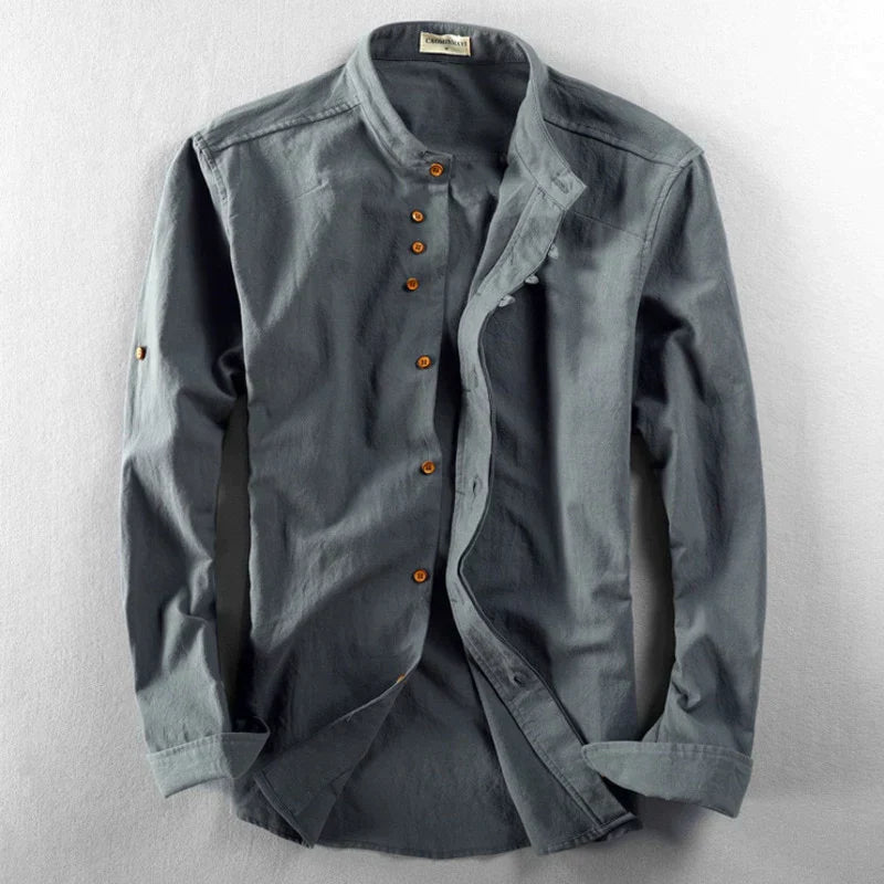 Nicklas - Slim fit skjorte med stand-up krave