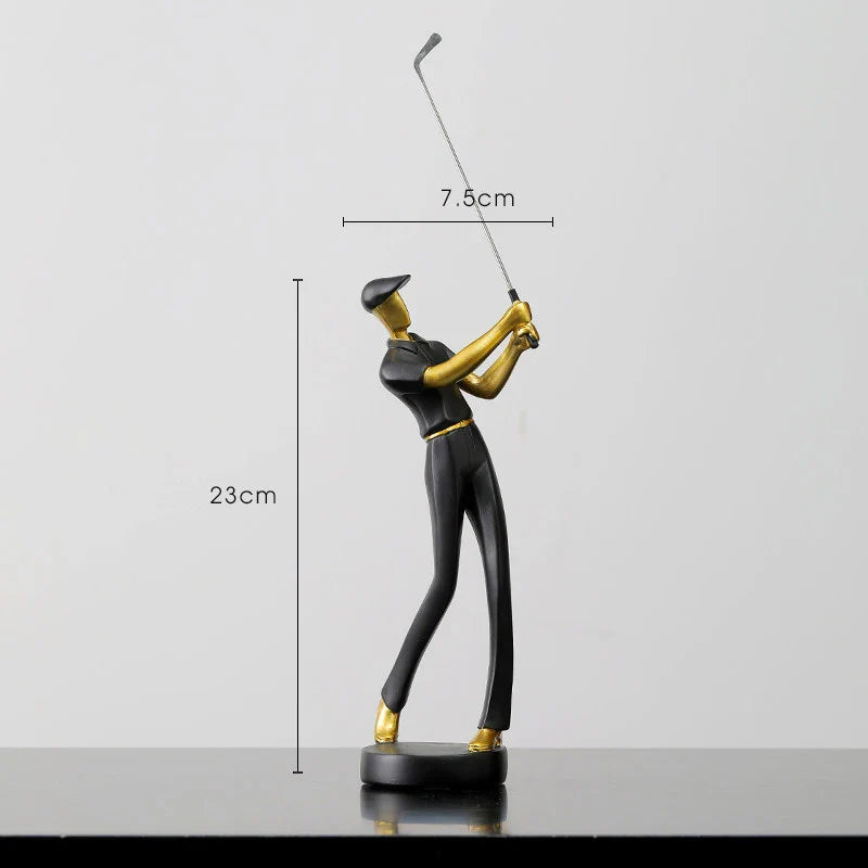 TeeStance - Elegant Golf Pose Skulptur