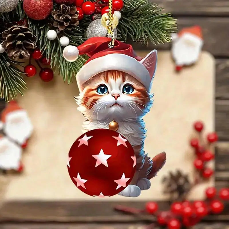 Adventskalender med juletræspynt 2025 Sød dyretegneserie