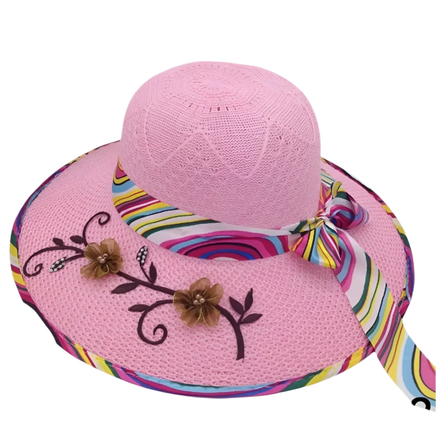 Emma - Sommerhat med bred skygge, stilfuld, foldbar og UV-beskyttende