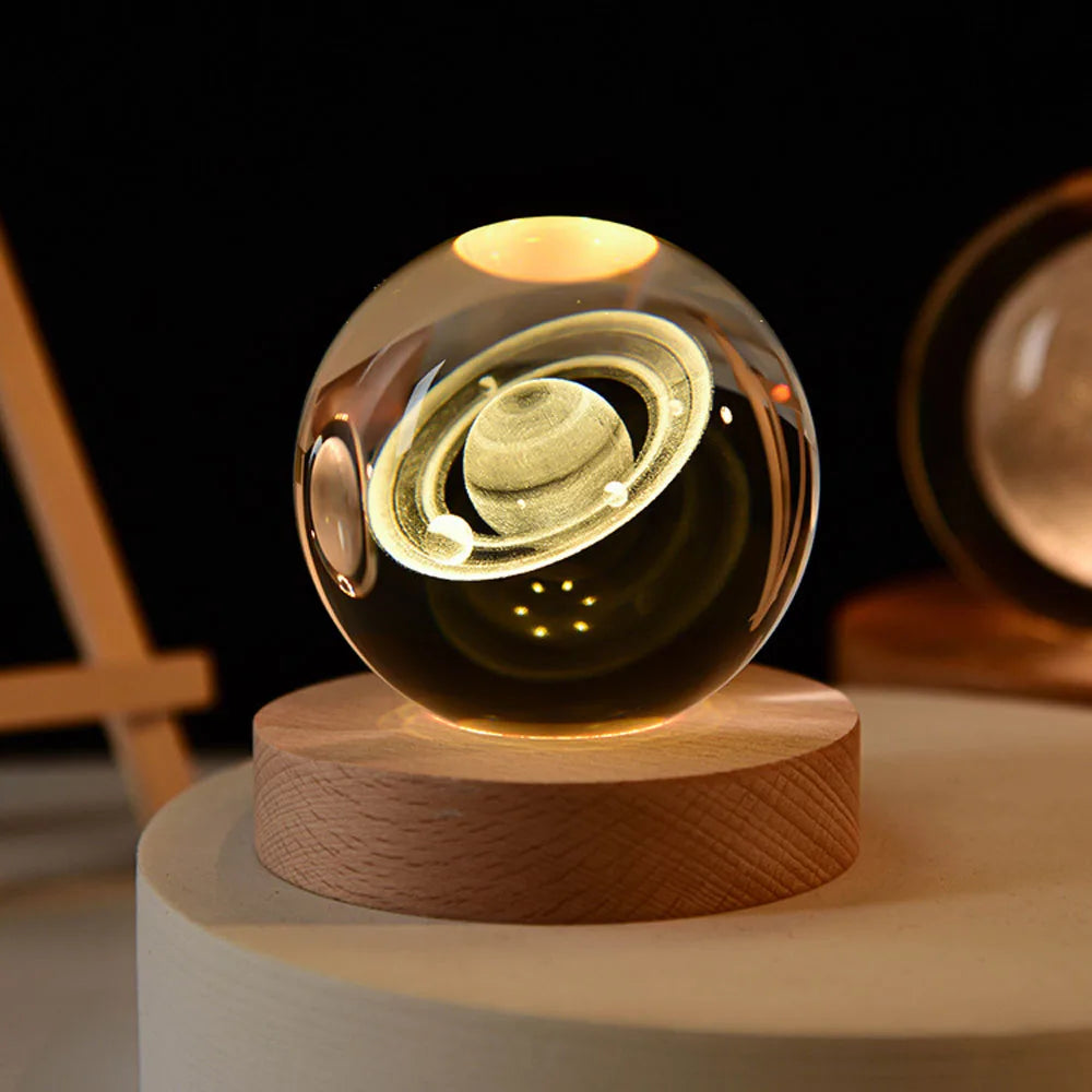 StellarGlow - 3D Planet Night Light med solsystemdesign