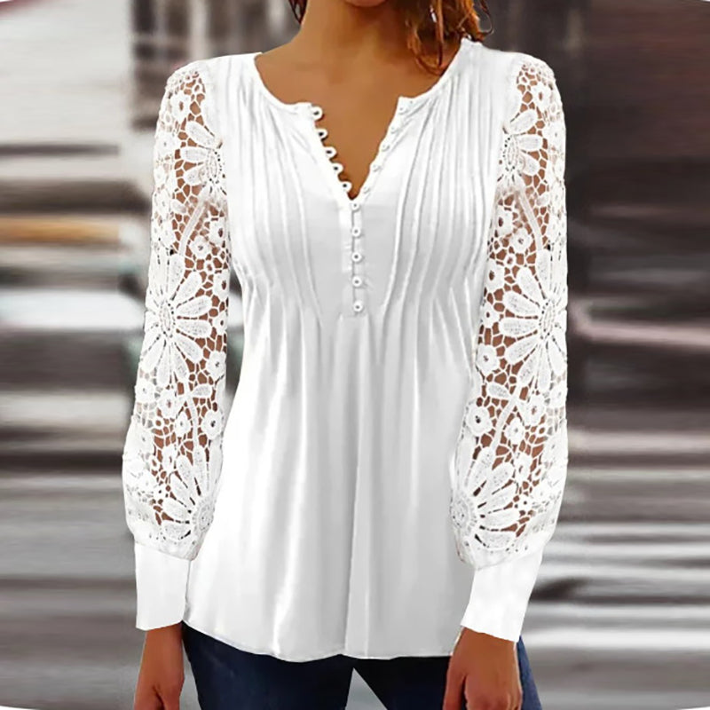 Camilla - Elegant langærmet bluse