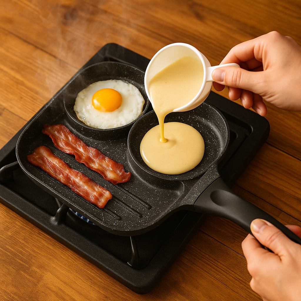 SizzleSplit – 3-i-1 bradepande med opdelte sektioner