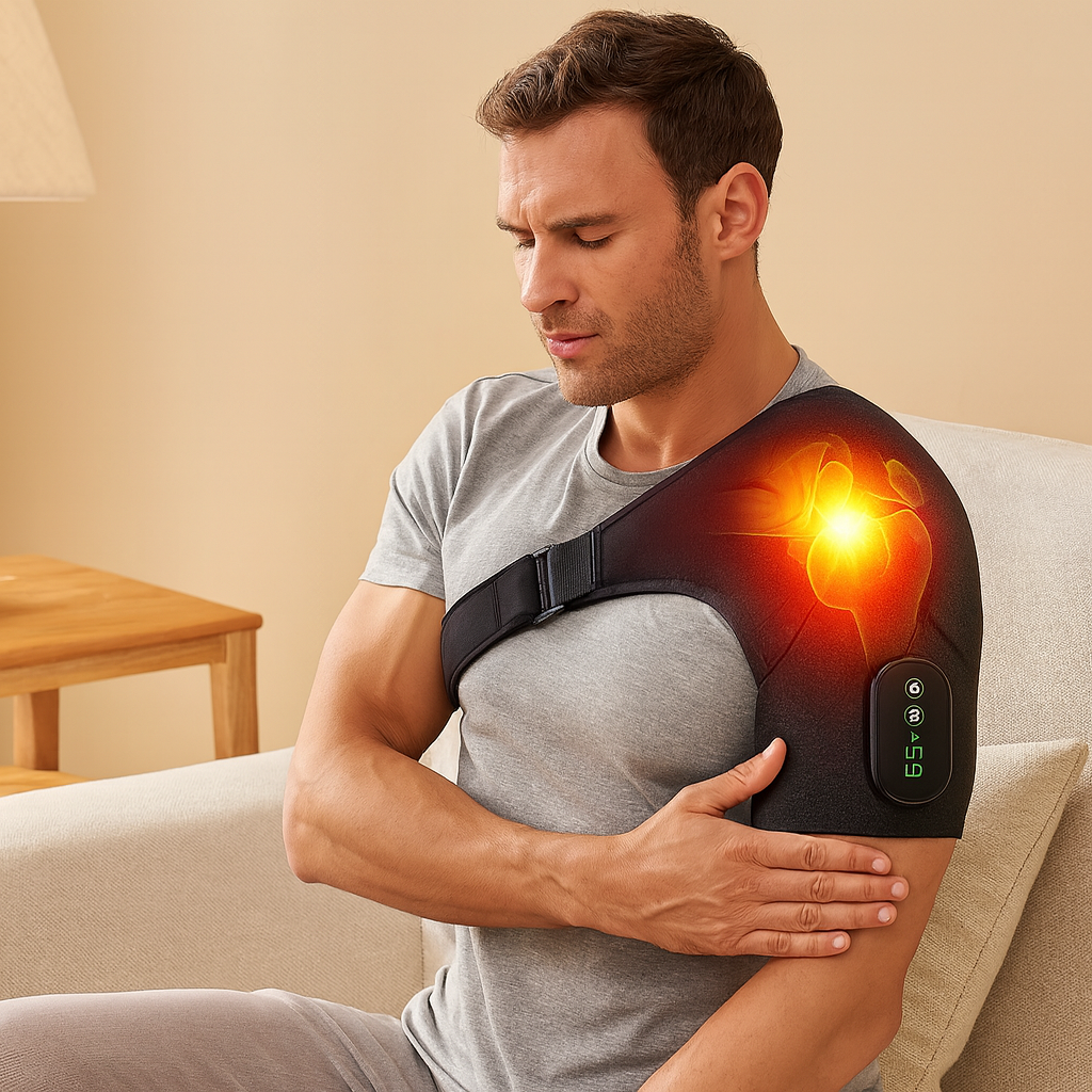 ThermaEase | Ledningsfri opvarmet skuldermassageapparat
