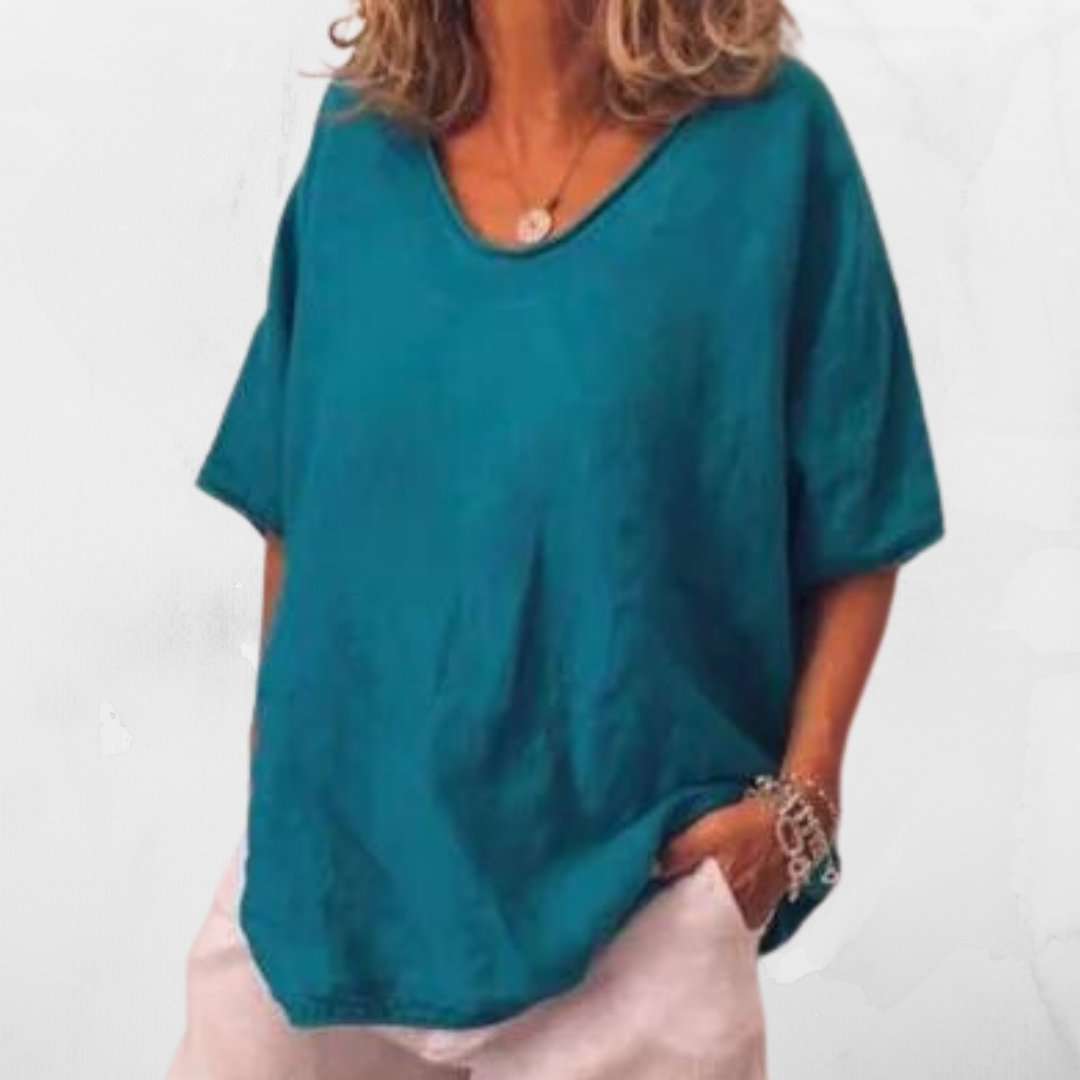 Trine - Oversized T-shirt i hør