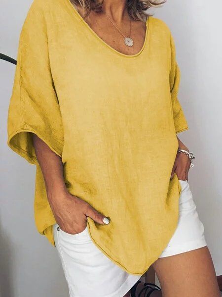 Trine - Oversized T-shirt i hør