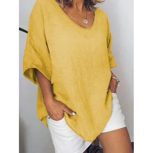 Trine - Oversized T-shirt i hør