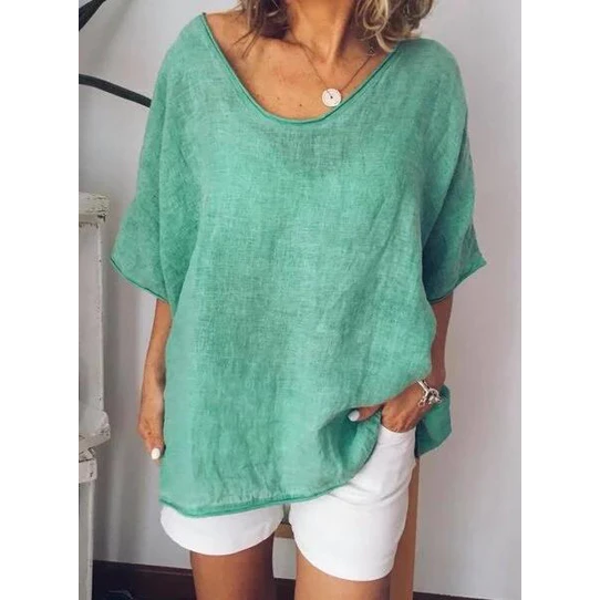 Trine - Oversized T-shirt i hør