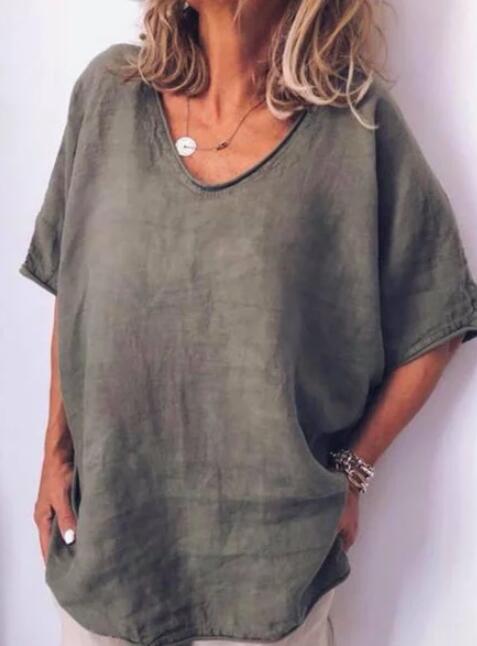 Trine - Oversized T-shirt i hør