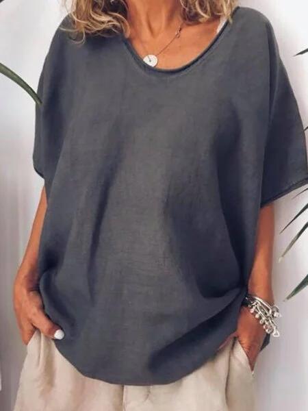 Trine - Oversized T-shirt i hør