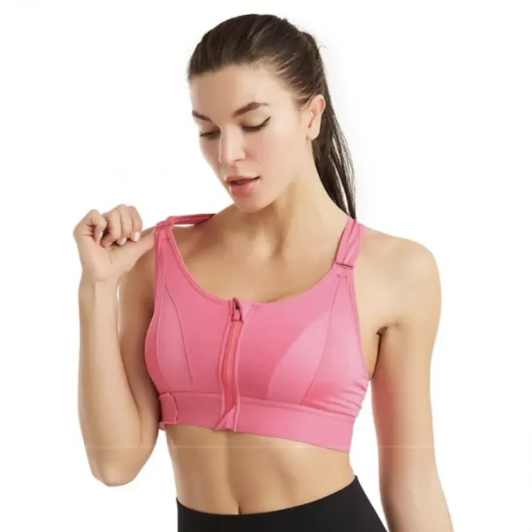 Ediths EmpowerFit Front-Zip Sports-Bh