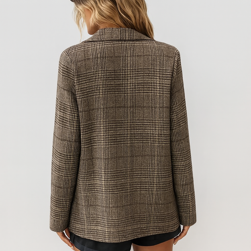 Velliora | Elegant tweedblazer i plus-size