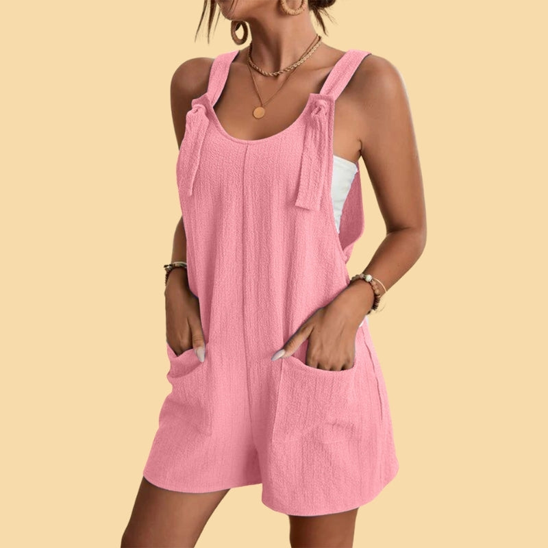 Camila - Afslappet kort romper med seler