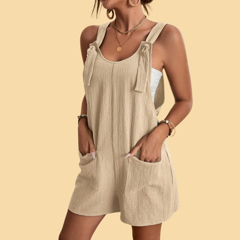 Camila - Afslappet kort romper med seler