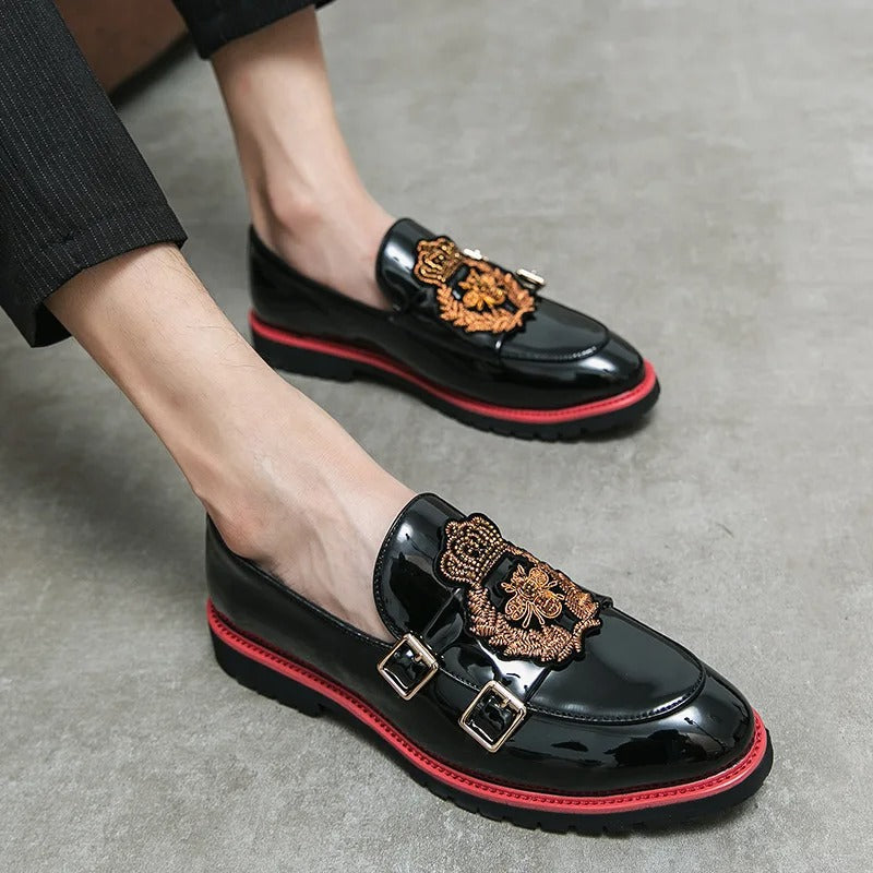 Marco - Elegante loafers med dobbelt metalspænde