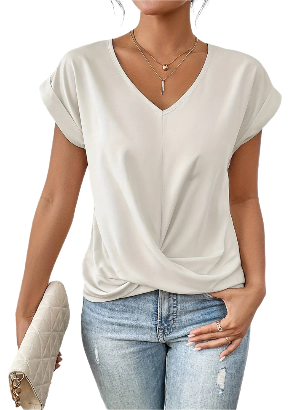 Tammy - Casual T-shirt med V-hals
