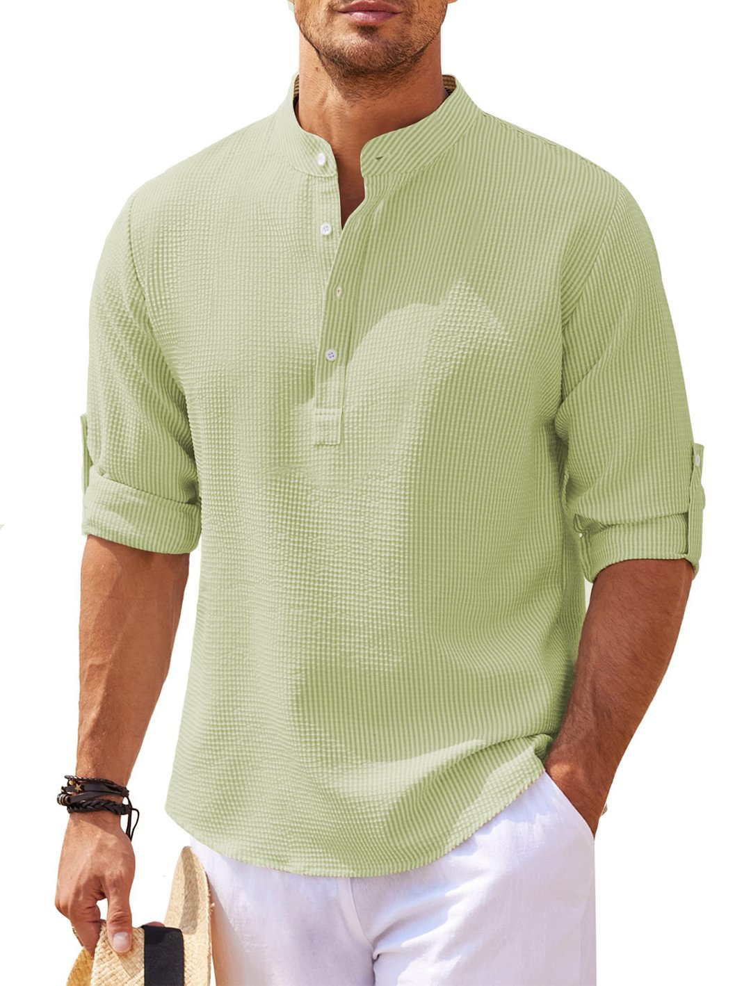 Michael - Casual sommerskjorte uden krave- Summer Chic