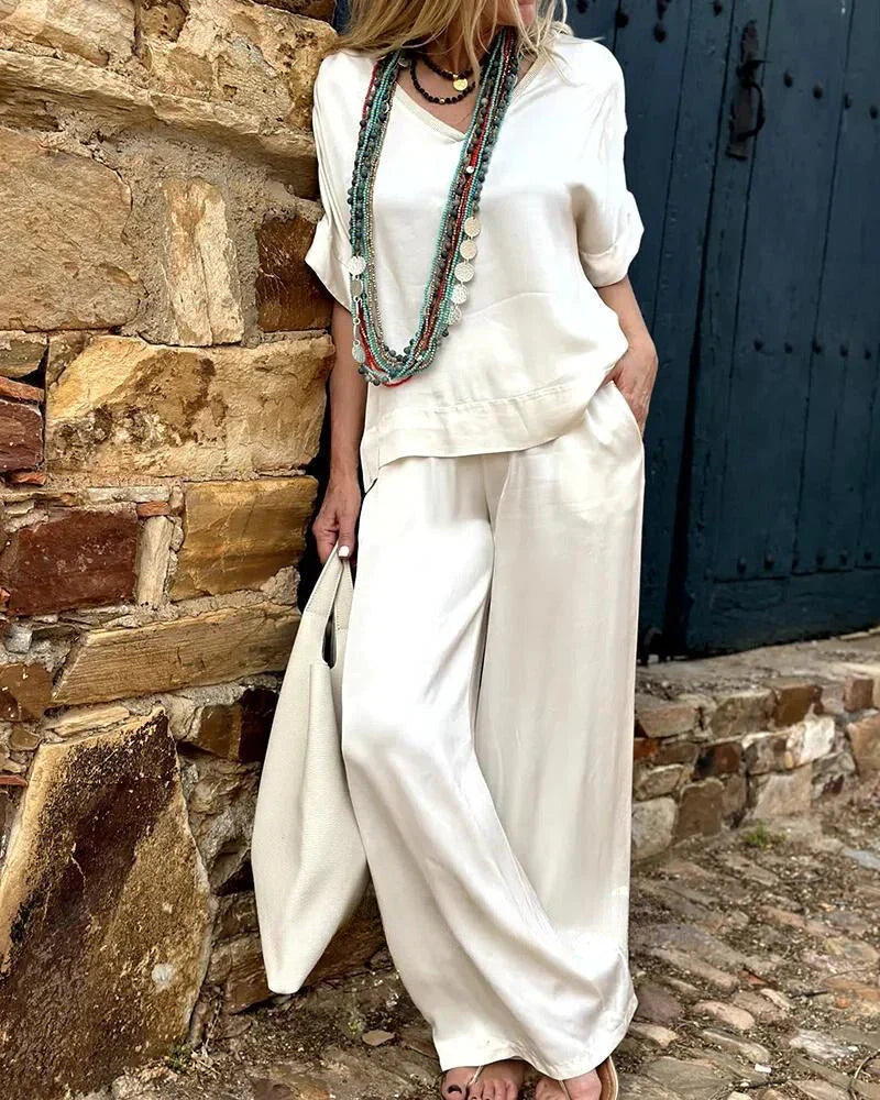 Olivia | Elegant Løs To-delt Sæt