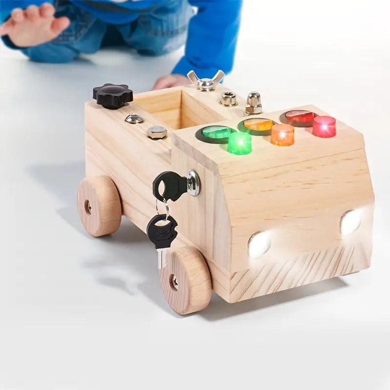 BrightStart - Montessori-inspireret interaktivt travlt bord til engagerende læring og leg