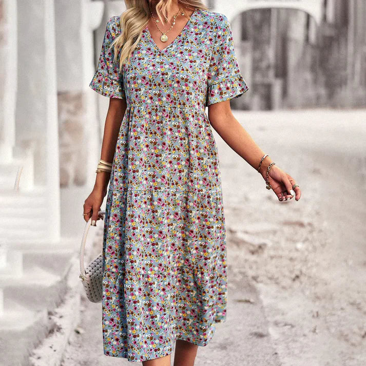 Maribelle – Blomstret midikjole