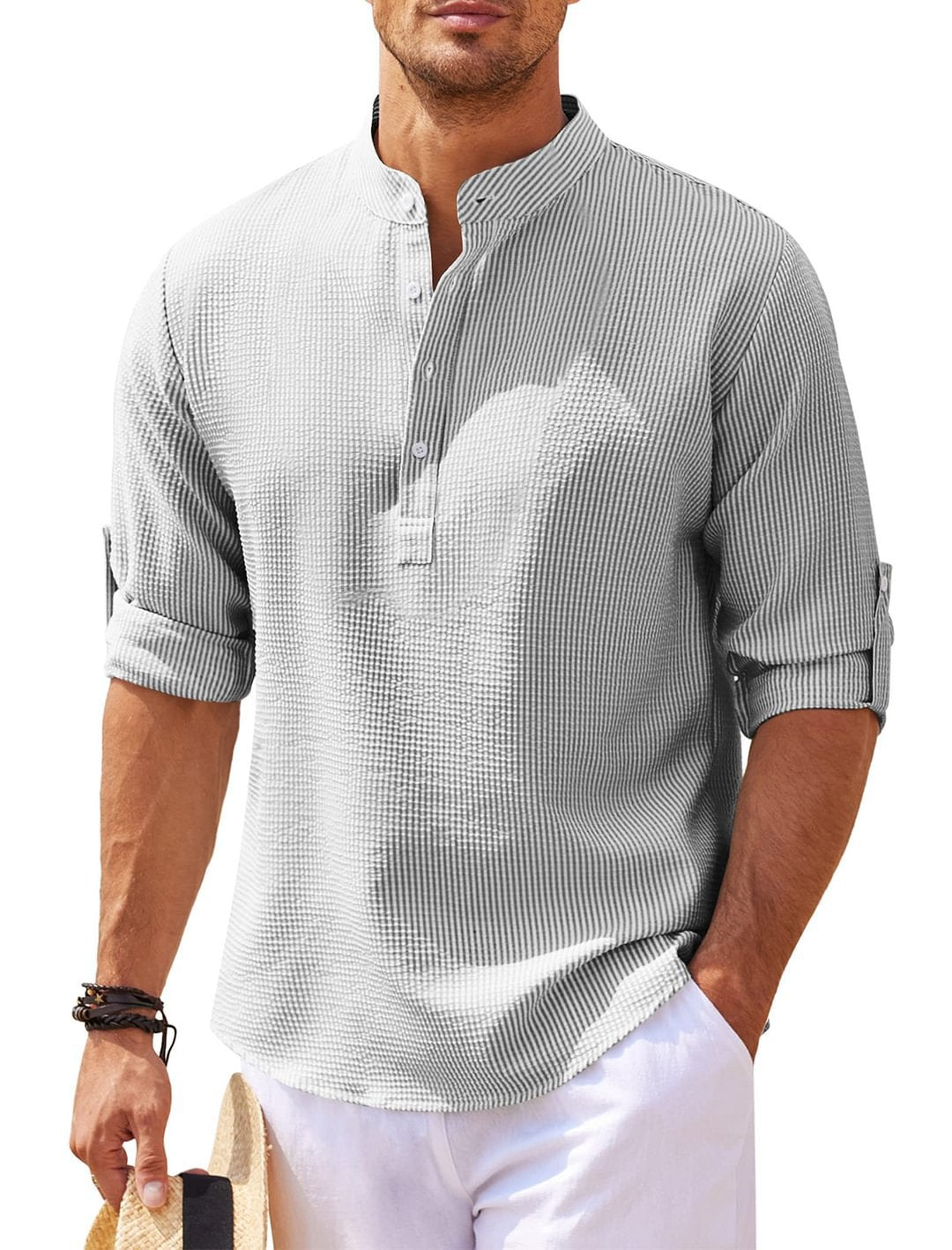 Michael - Casual sommerskjorte uden krave- Summer Chic