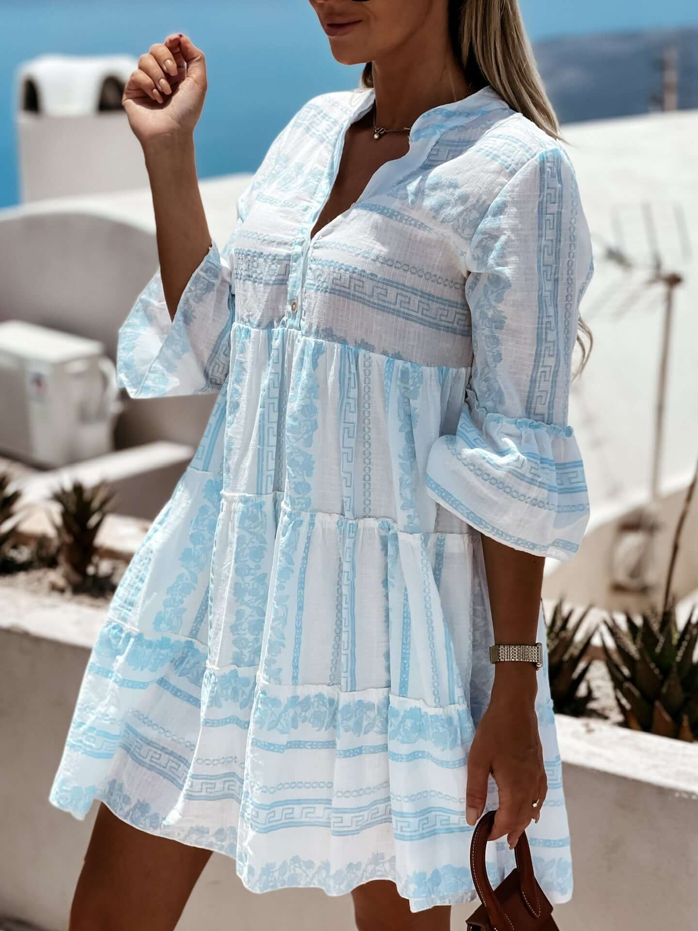 Ria - Boho sommerkjole med flæser