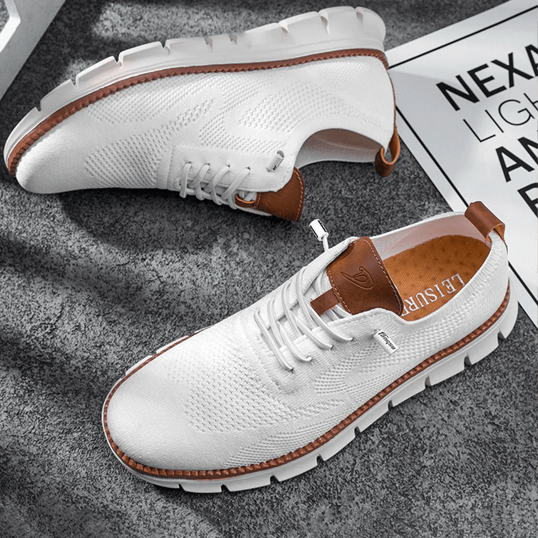 Lette og åndbare elegante sneakers til mænd med skridsikkert design