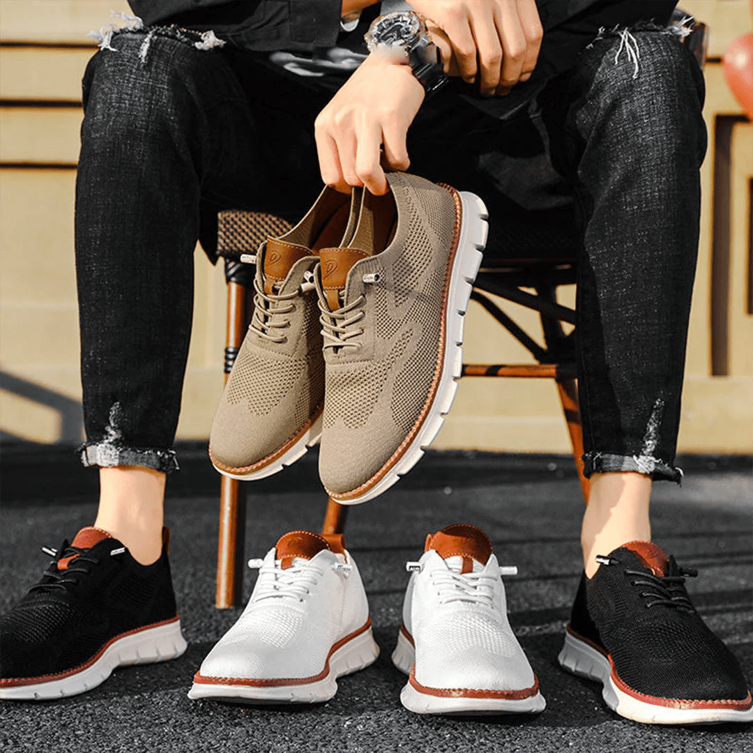 Lette og åndbare elegante sneakers til mænd med skridsikkert design