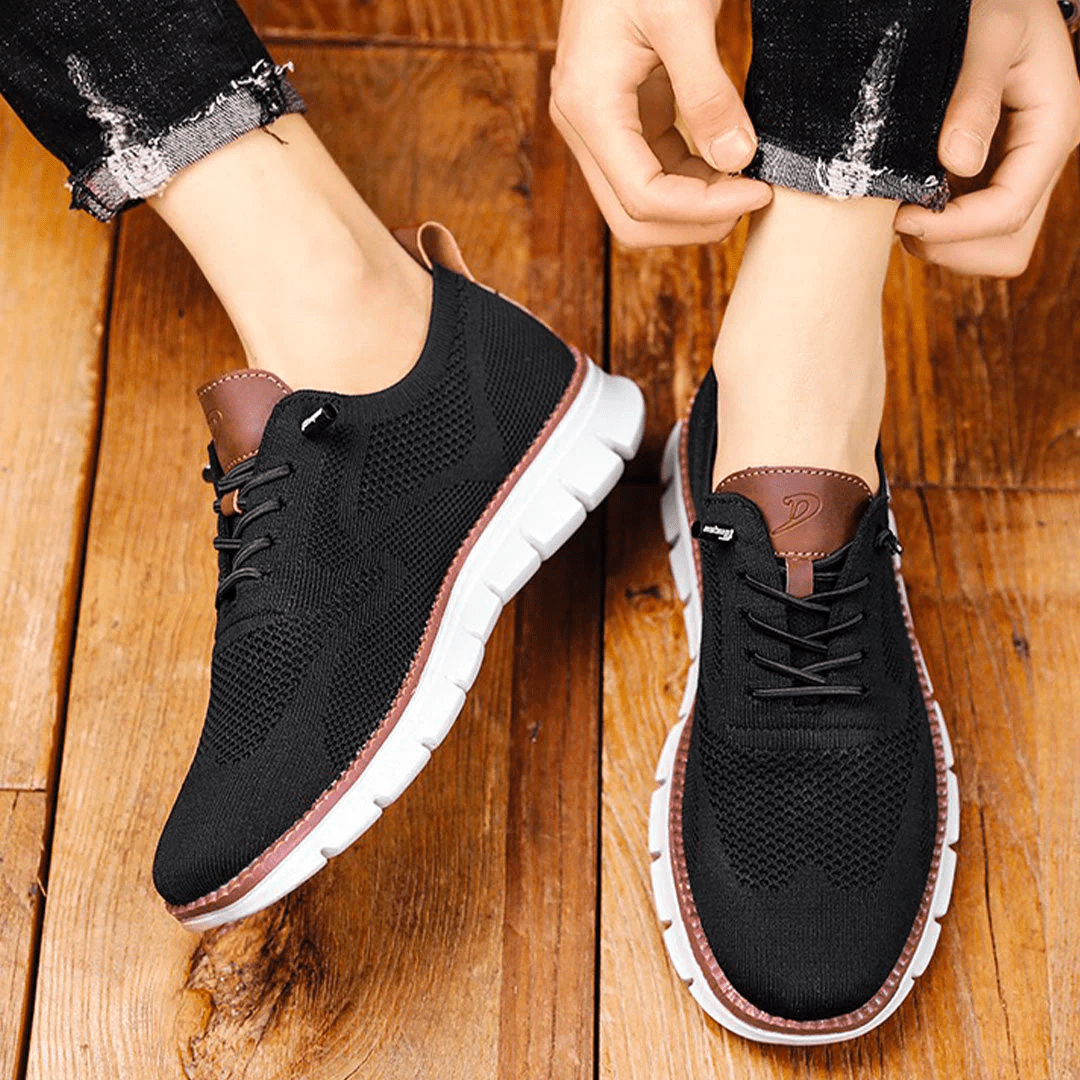 Lette og åndbare elegante sneakers til mænd med skridsikkert design