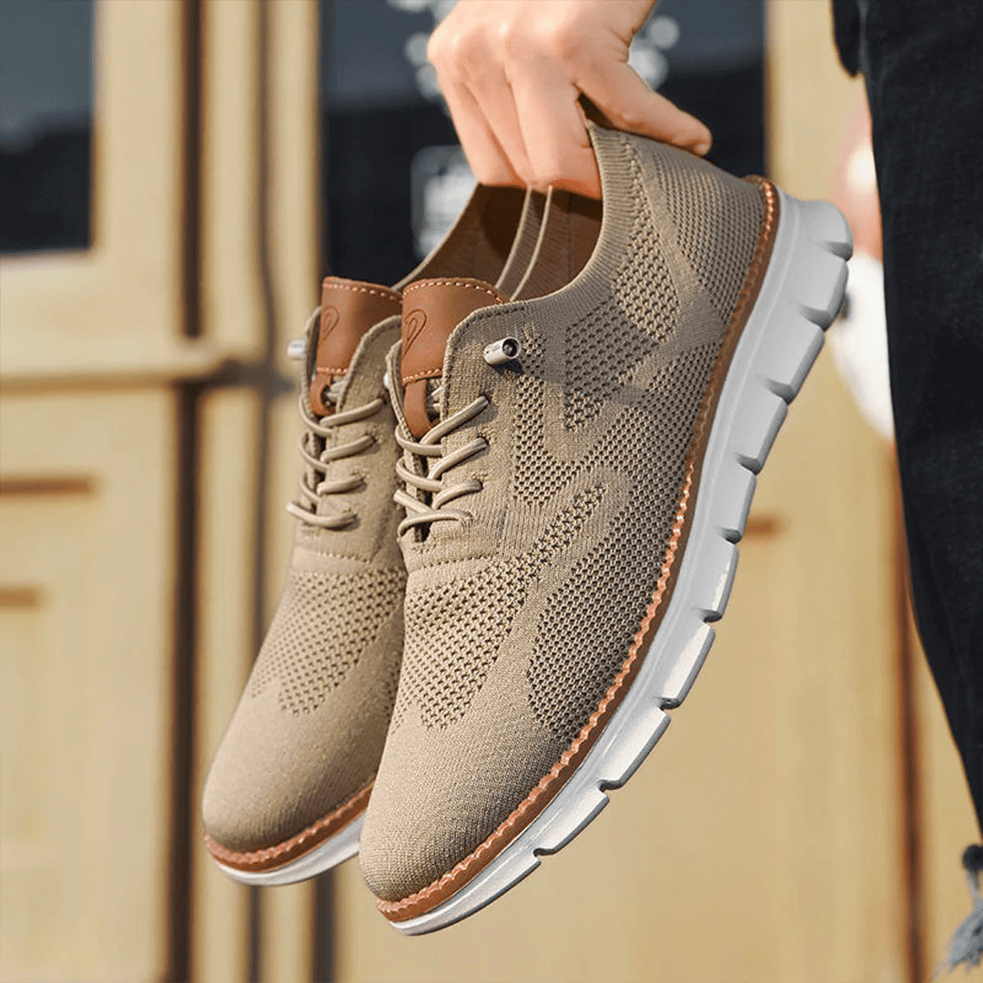 Lette og åndbare elegante sneakers til mænd med skridsikkert design
