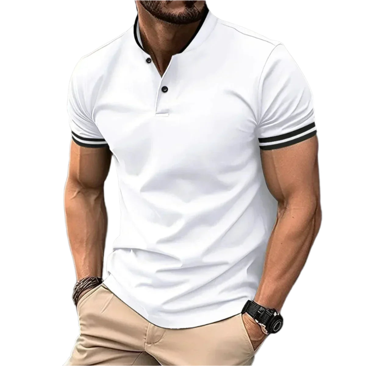 Justine - Poloshirt med stand-up krave