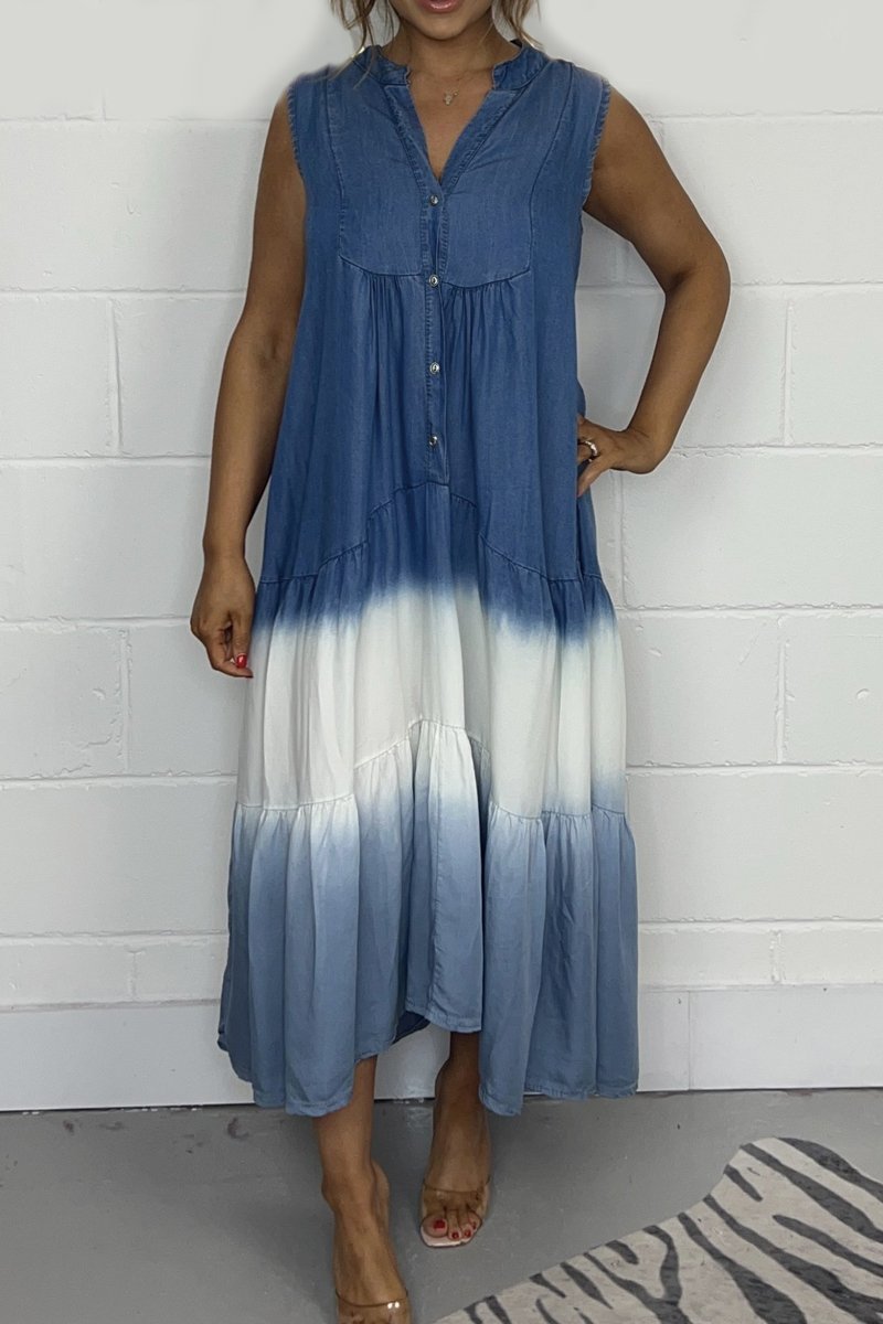 Dorthea - Chic batikfarvet kjole