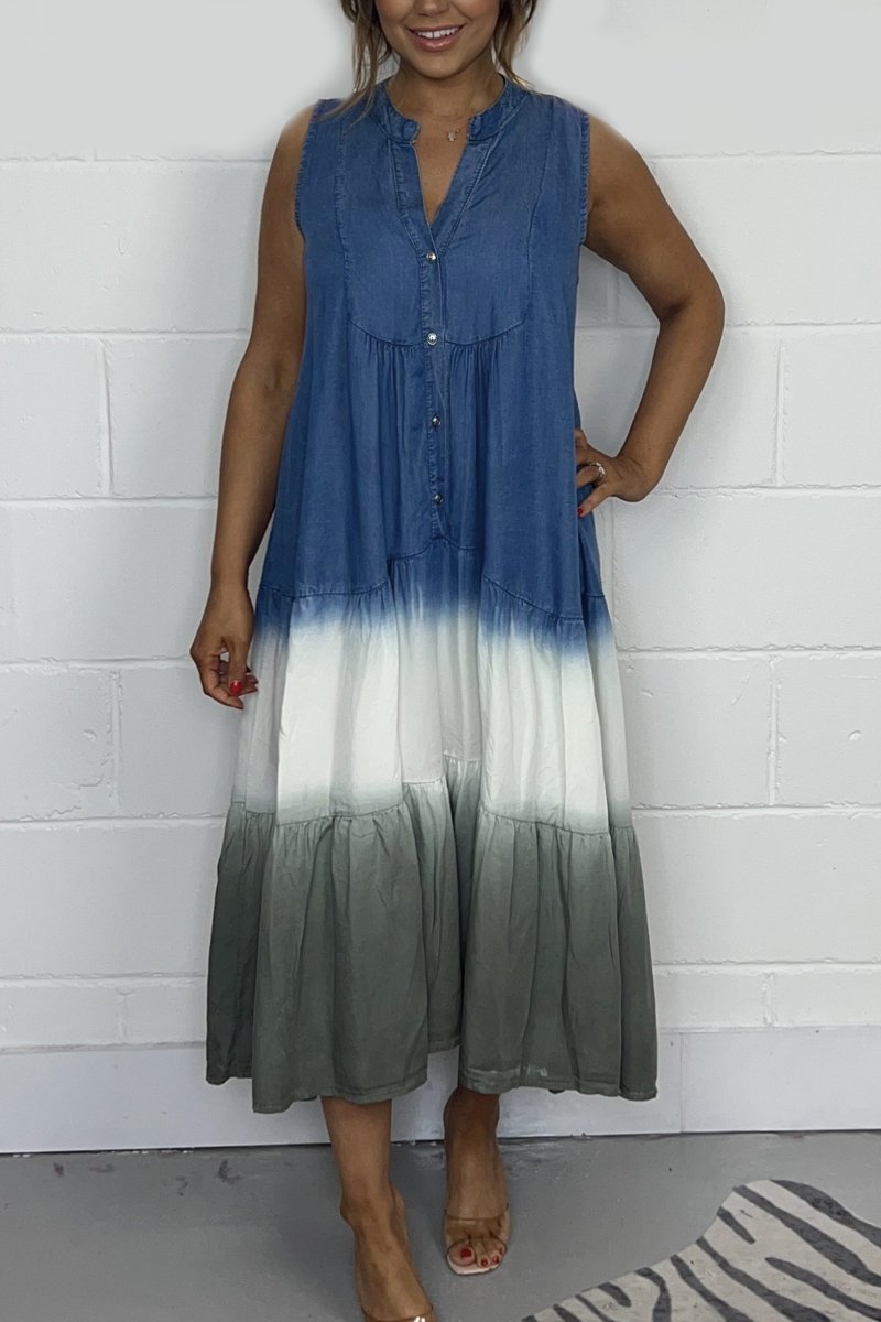 Dorthea - Chic batikfarvet kjole