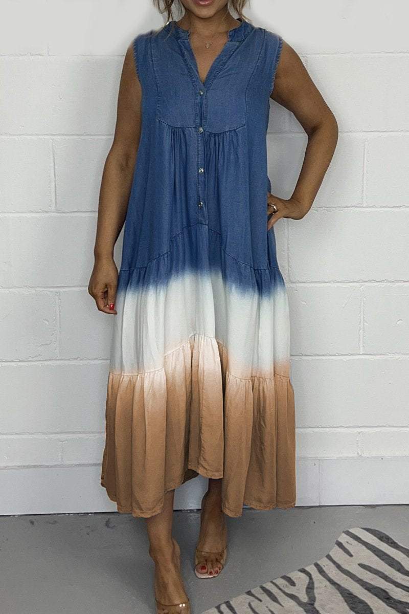 Dorthea - Chic batikfarvet kjole