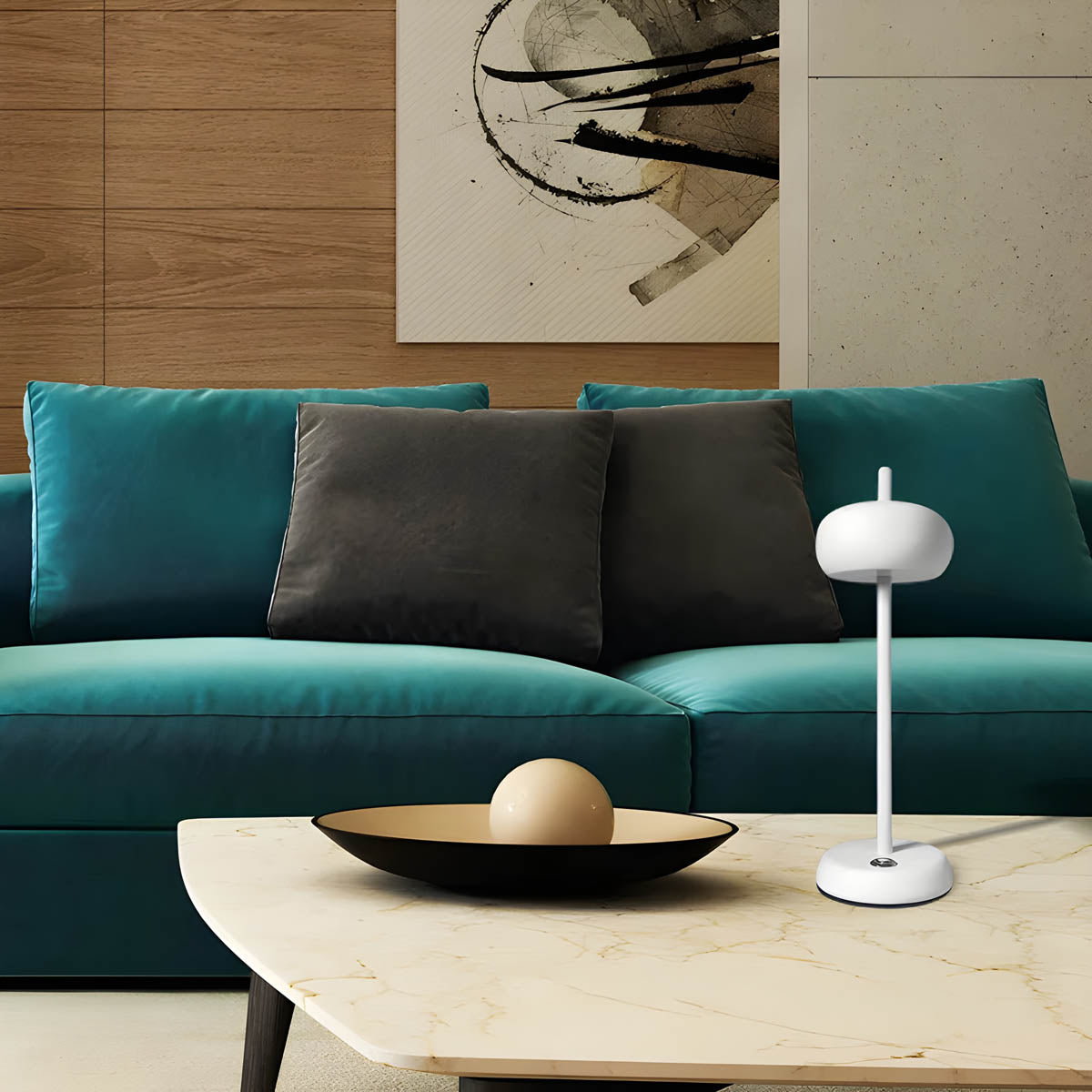 Nivara - Minimalistisk trådløs bordlampe
