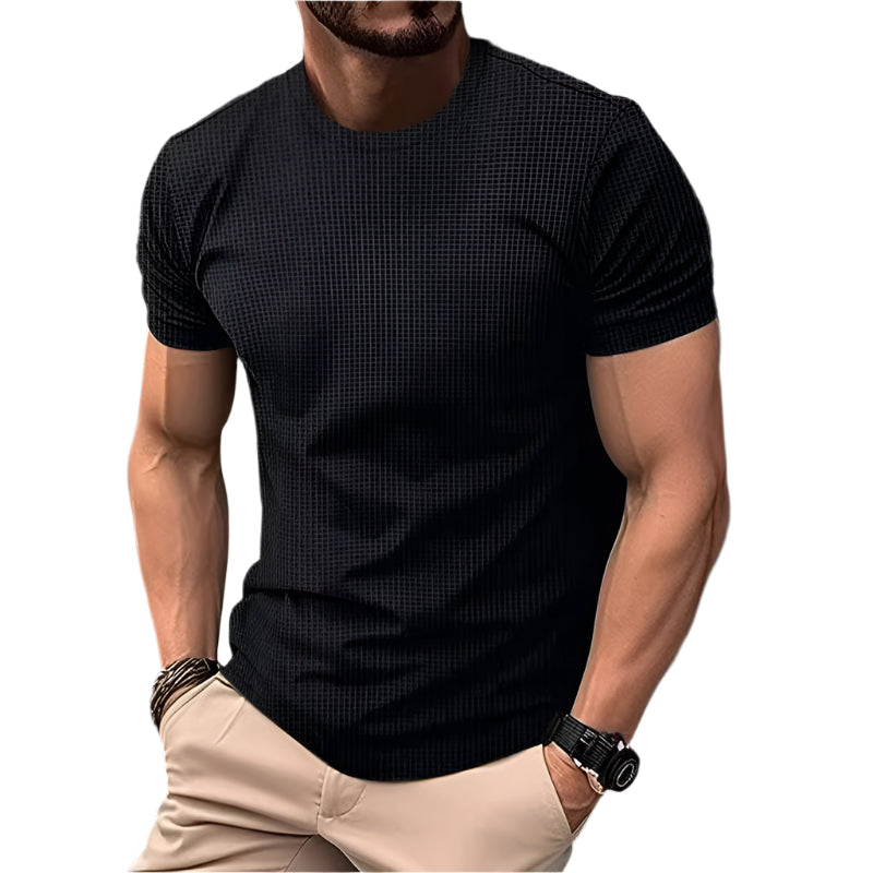 Luke - T-shirt med vaffelstruktur