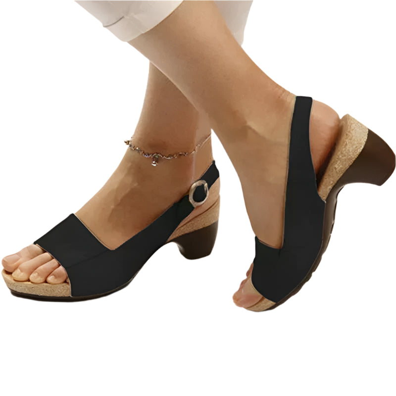 Claudia - Justerbare sandaler med spænde med Slingback Design