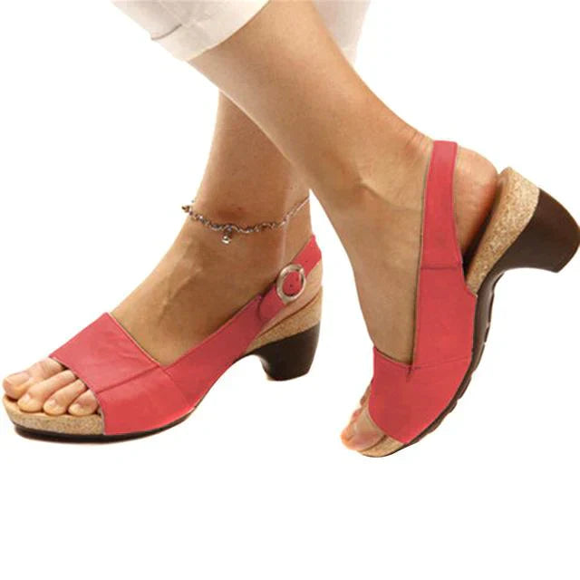 Claudia - Justerbare sandaler med spænde med Slingback Design