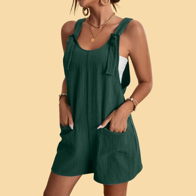 Camila - Afslappet kort romper med seler