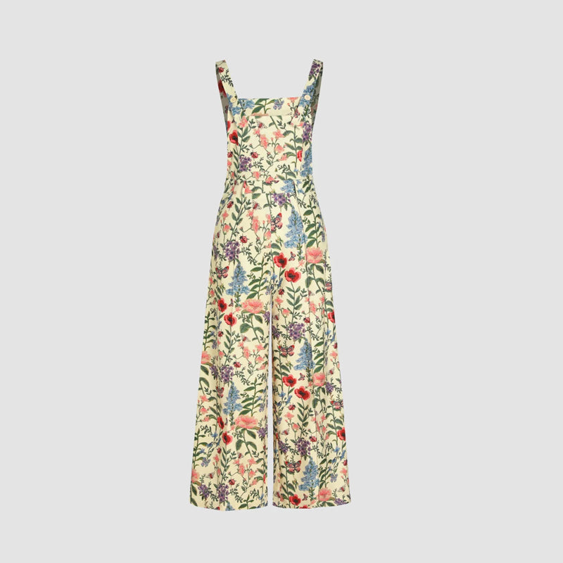 Maja - Blomstret Jumpsuit med brede ben