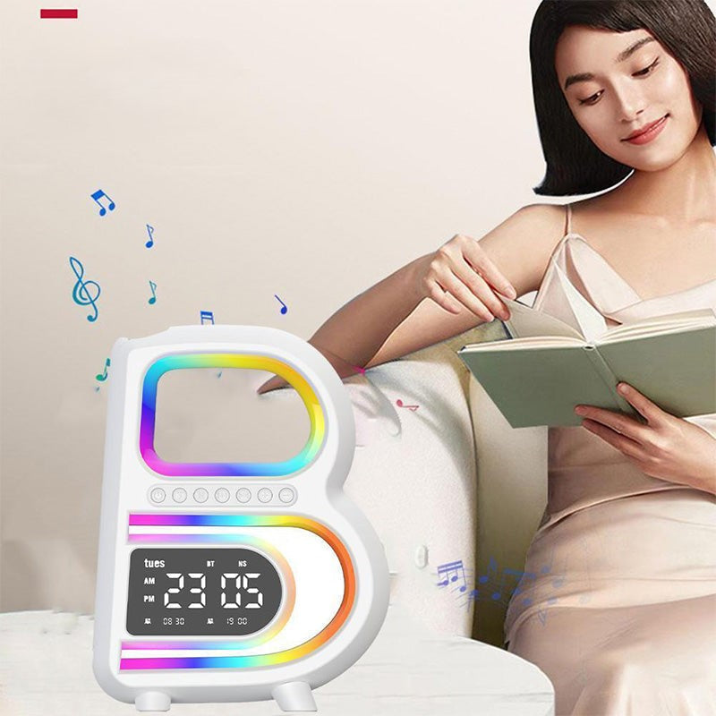 BeatGlow - Smart vækkeur med RGB lys og trådløs højttaler