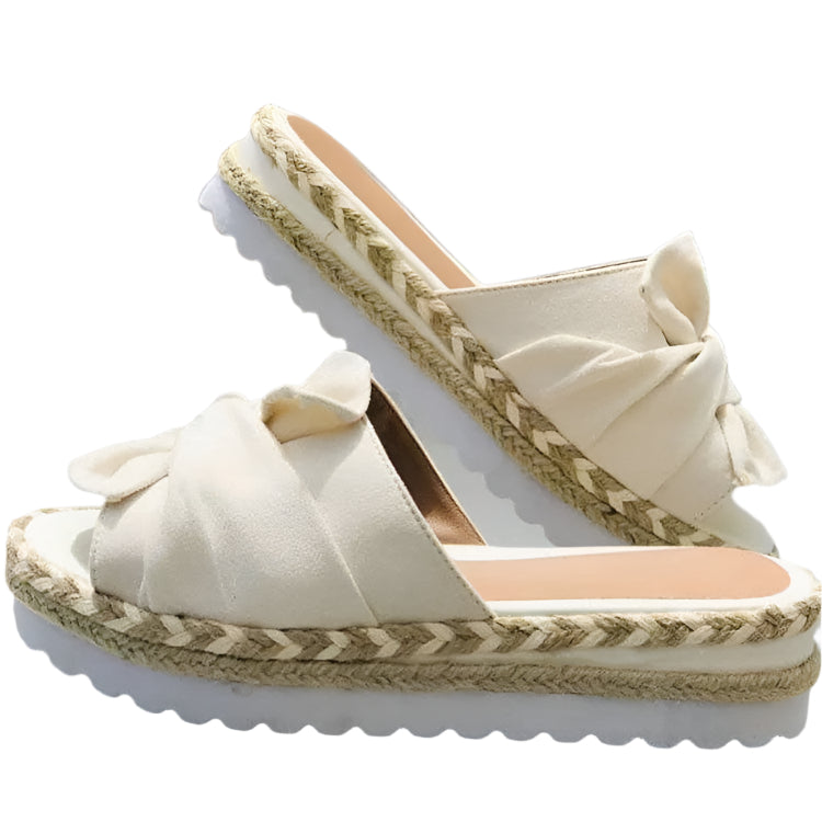 Samantha - Casual Sløjfesandaler med kile