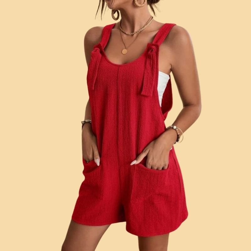 Camila - Afslappet kort romper med seler